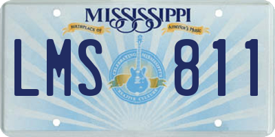 MS license plate LMS811