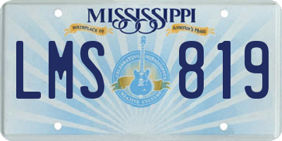 MS license plate LMS819