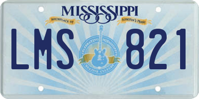MS license plate LMS821
