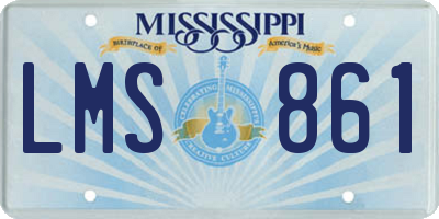 MS license plate LMS861