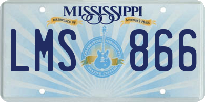 MS license plate LMS866