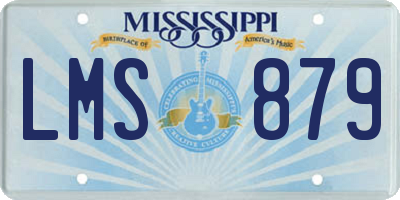 MS license plate LMS879