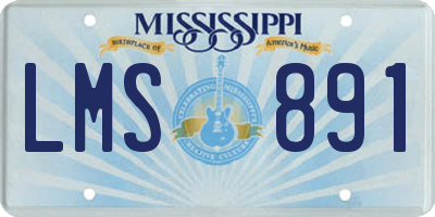 MS license plate LMS891