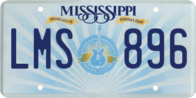 MS license plate LMS896