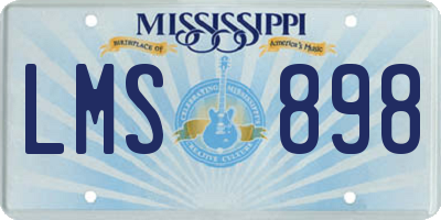 MS license plate LMS898