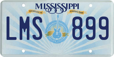 MS license plate LMS899