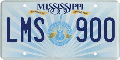MS license plate LMS900