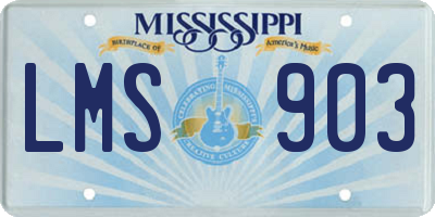 MS license plate LMS903