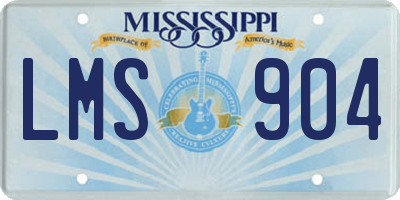 MS license plate LMS904