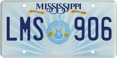 MS license plate LMS906
