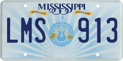 MS license plate LMS913