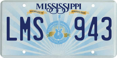MS license plate LMS943