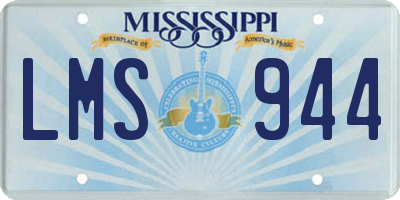 MS license plate LMS944