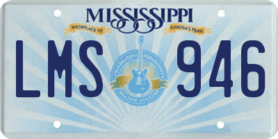 MS license plate LMS946