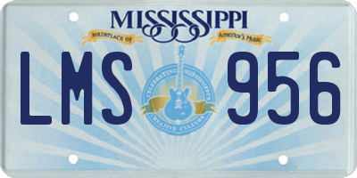 MS license plate LMS956