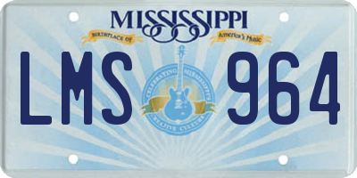 MS license plate LMS964