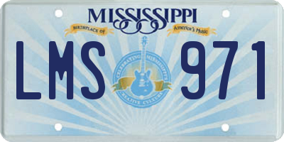 MS license plate LMS971