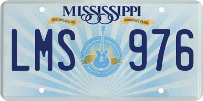 MS license plate LMS976