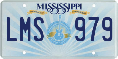 MS license plate LMS979