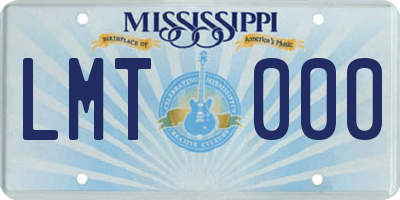 MS license plate LMT000