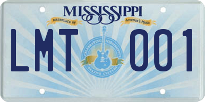 MS license plate LMT001