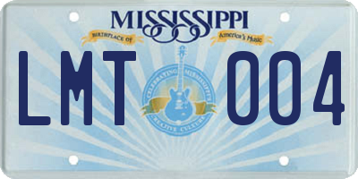 MS license plate LMT004
