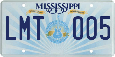 MS license plate LMT005