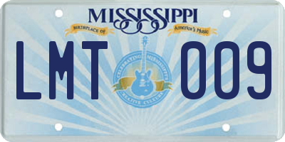 MS license plate LMT009