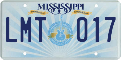 MS license plate LMT017
