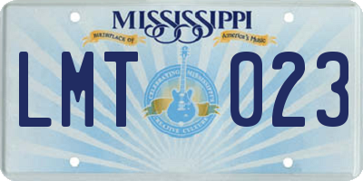 MS license plate LMT023