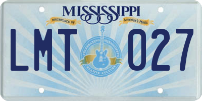 MS license plate LMT027