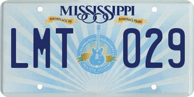 MS license plate LMT029