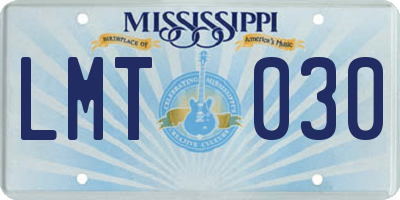 MS license plate LMT030