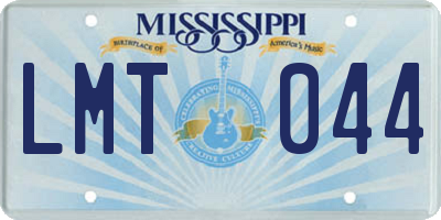 MS license plate LMT044