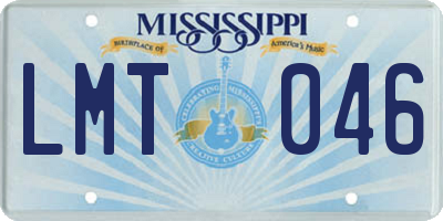 MS license plate LMT046
