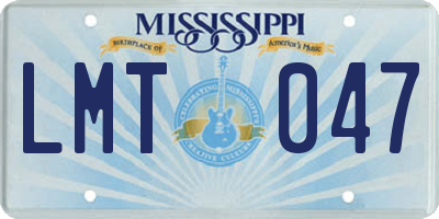 MS license plate LMT047