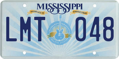 MS license plate LMT048