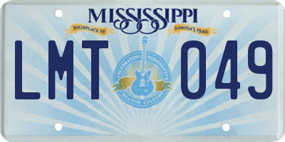 MS license plate LMT049