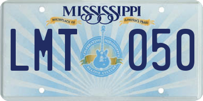 MS license plate LMT050