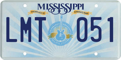 MS license plate LMT051