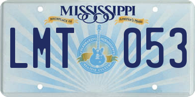 MS license plate LMT053