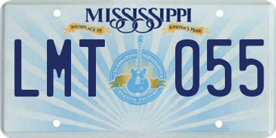MS license plate LMT055