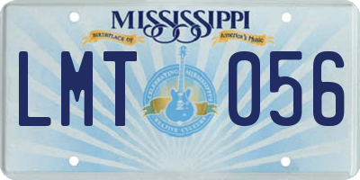MS license plate LMT056