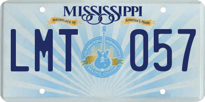 MS license plate LMT057