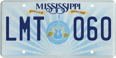 MS license plate LMT060