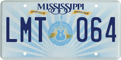 MS license plate LMT064