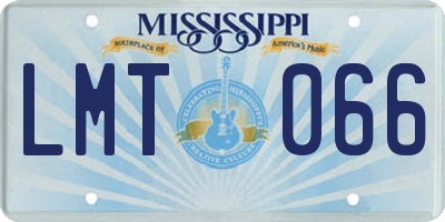 MS license plate LMT066