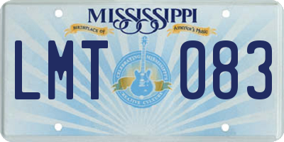 MS license plate LMT083