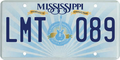 MS license plate LMT089