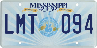 MS license plate LMT094
